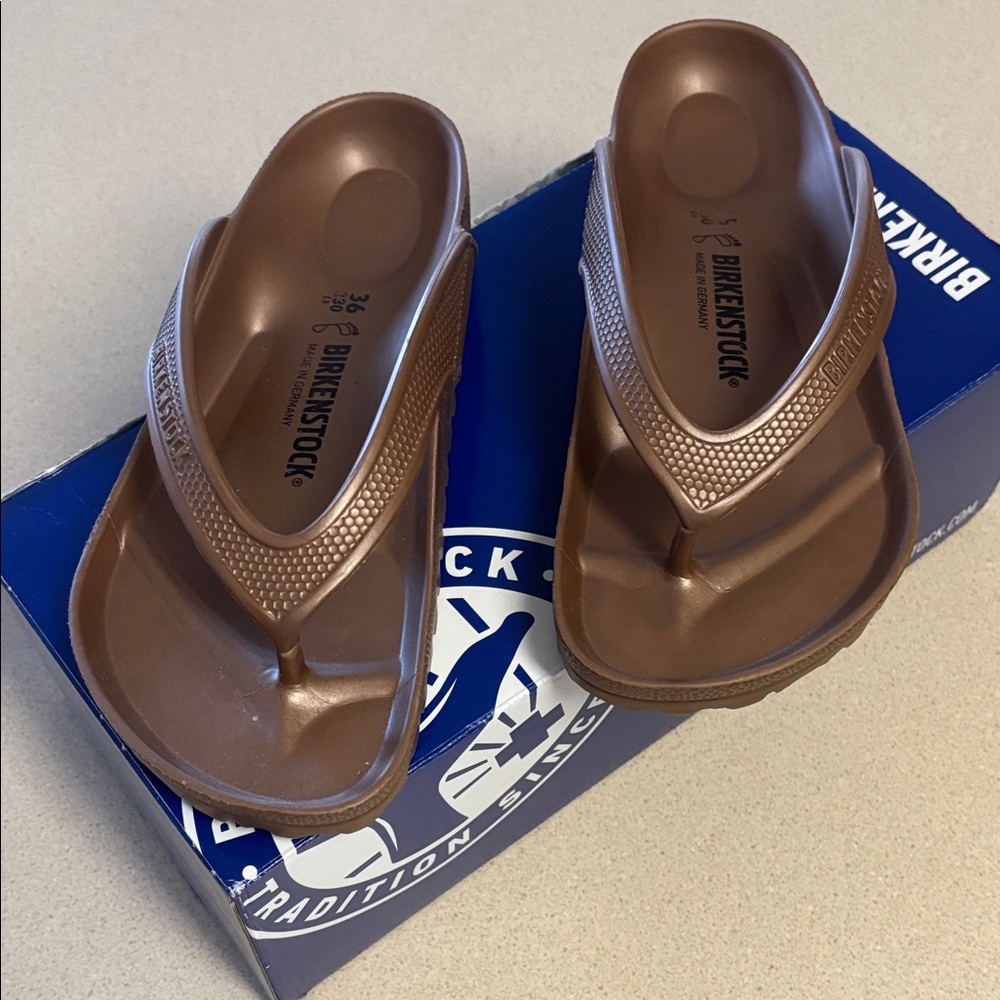 Birkenstock Chocolate Brown Flip Flops